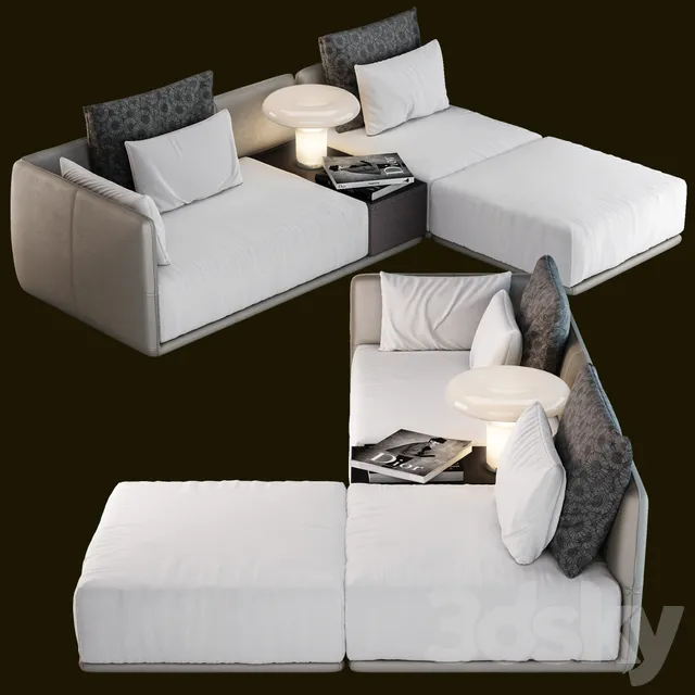 Furniture – Sofa 3D Models – Camerich LA Elan Sectional