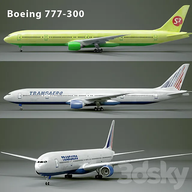 Transport – 3D Models – Boeing 777-300