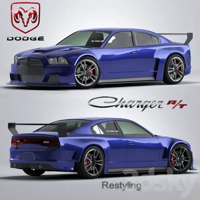 Transport – 3D Models – DODGE CHARGER 2012 low-poly