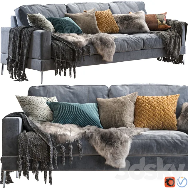 Furniture – Sofa 3D Models – Capri sofa 258 cm