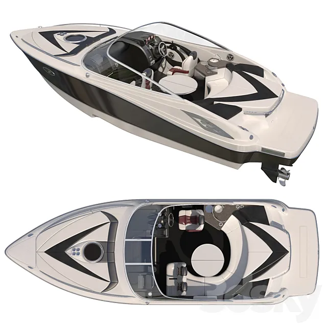 Transport – 3D Models – Sea boat 24 ft