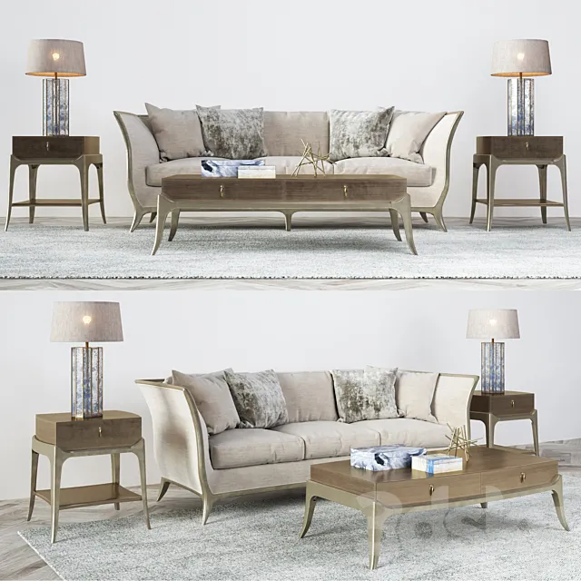 Furniture – Sofa 3D Models – Caracole composition Avondale (max 2012; 2015; obj)
