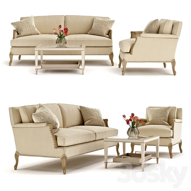 Furniture – Sofa 3D Models – Caracole set