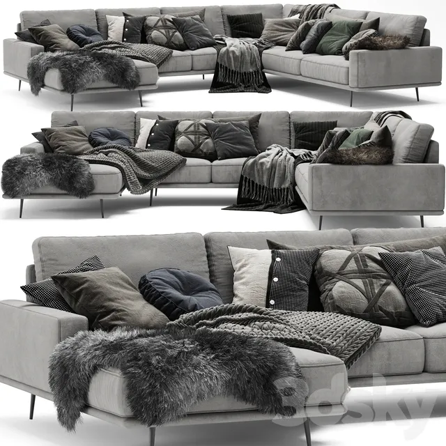 Furniture – Sofa 3D Models – Carlton Sofa E by BoConcept