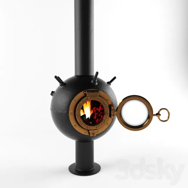 Fireplace – 3D Models – Suspended fireplace bathyscaphe