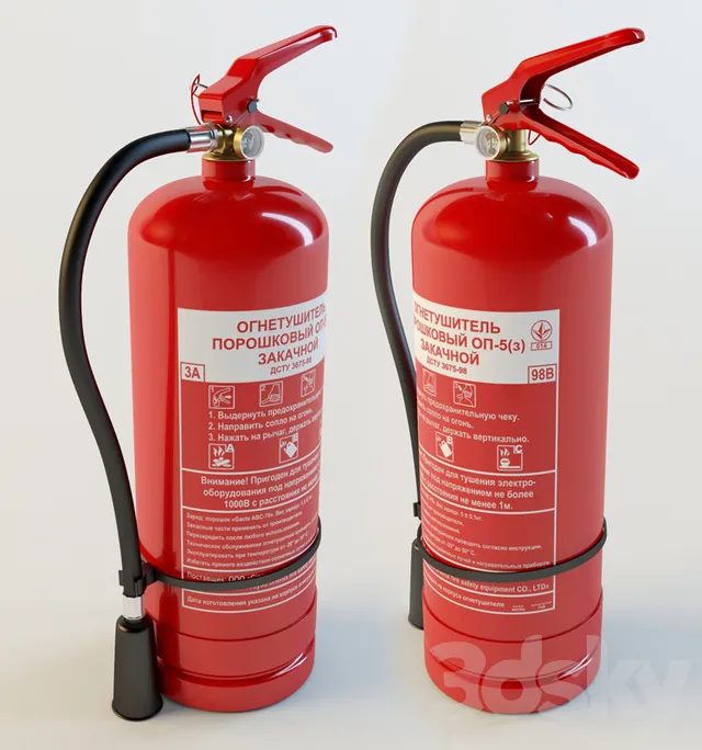 Other Decor 3D Models – Acc.Fire extinguisher