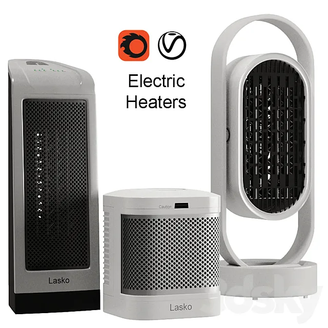 3 Electric Heaters 3DS Max - thumbnail 3