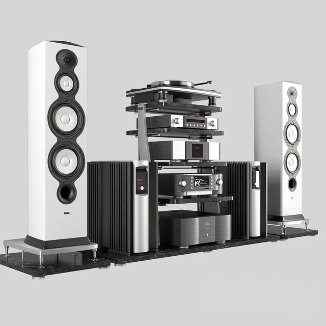 Audio Tech – 3D Models – Elite Hi-End audio system from Mark-Levinson and Revel