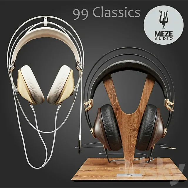 Audio Tech – 3D Models – Meze 99 classics headphones