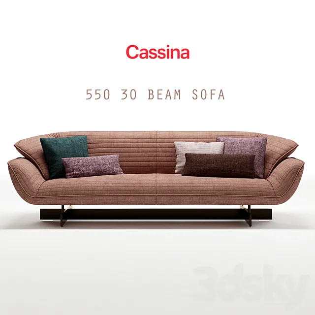 Furniture – Sofa 3D Models – Cassina 550 30 BEAM sofa (max 2011 Vray