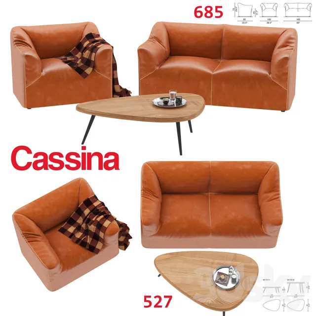 Furniture – Sofa 3D Models – Cassina 685