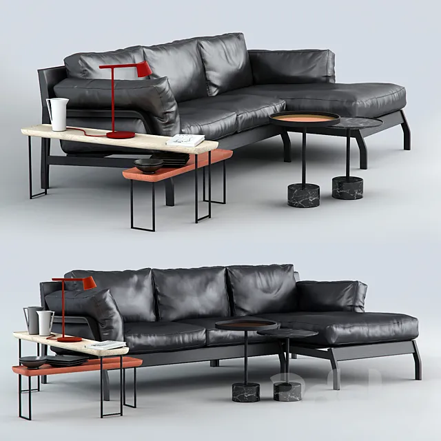 Furniture – Sofa 3D Models – Cassina Eloro 285 Chaiselong