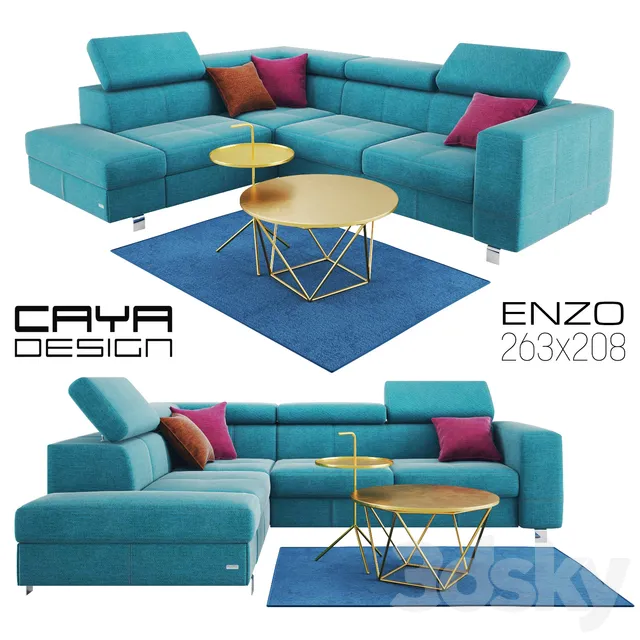 Furniture – Sofa 3D Models – Caya Design ENZO