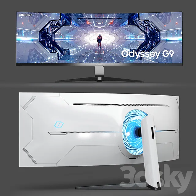 Television – 3D Models – Odyssey G9 QLED Dual-QHD Gaming Monitor by Samsung