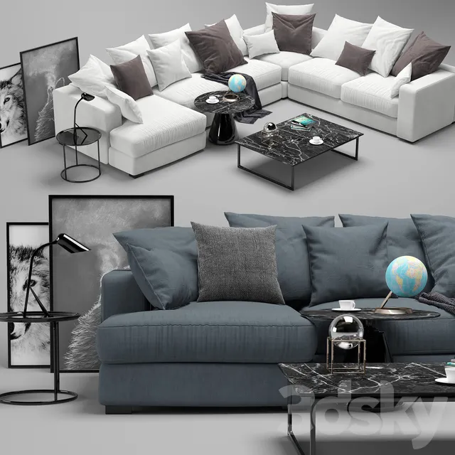 Furniture – Sofa 3D Models – Cenova sofa Boconcept 07