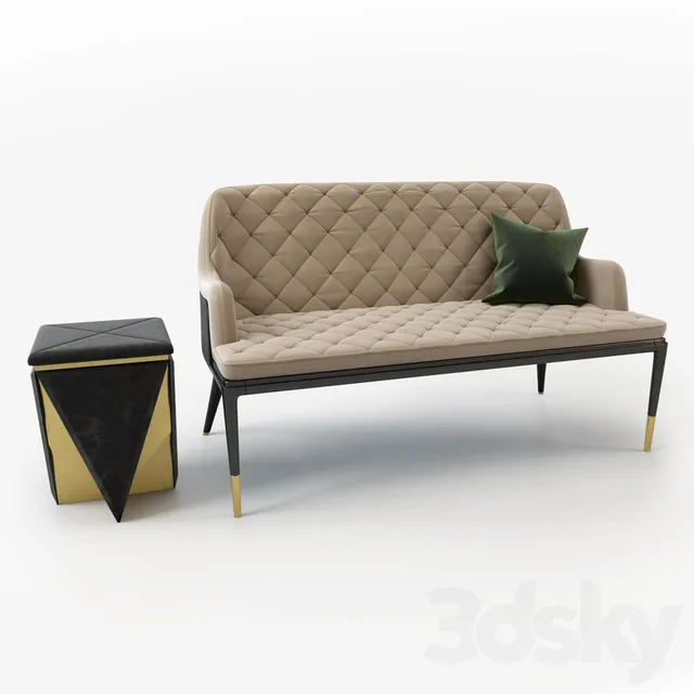Furniture – Sofa 3D Models – Charla two seat sofa