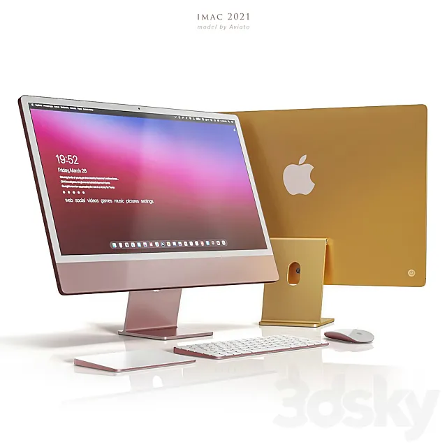 PC and Other Electronic – 3D Models – Apple iMac 2021
