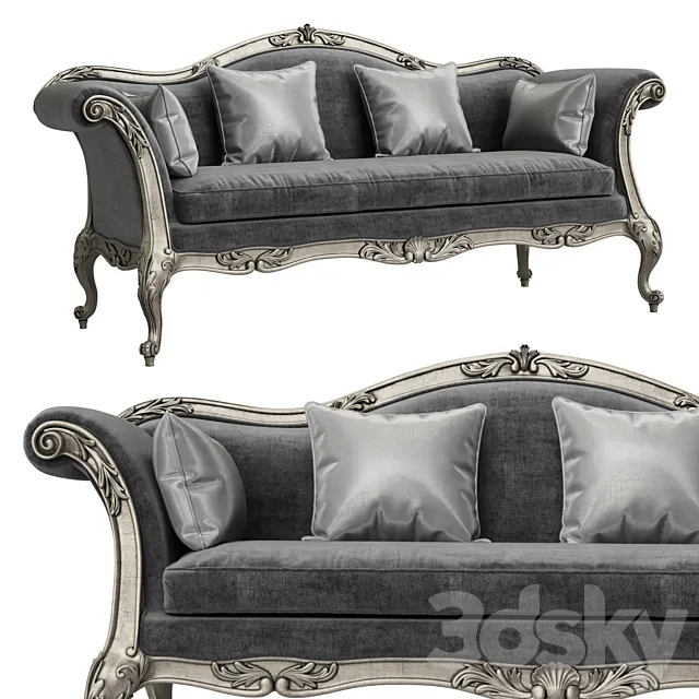 Furniture – Sofa 3D Models – Chelini Art.1104 Rovere