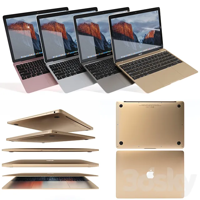 PC and Other Electronic – 3D Models – MacBook