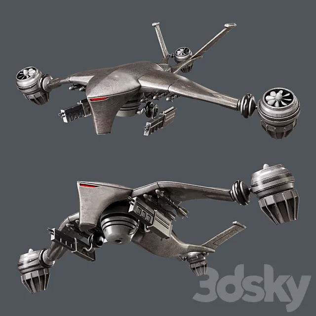Technology Other 3D Models – Hunter killer drone