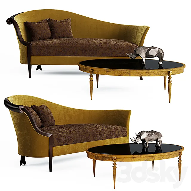 Furniture – Sofa 3D Models – Christopher guy set – A touch of velvet collection