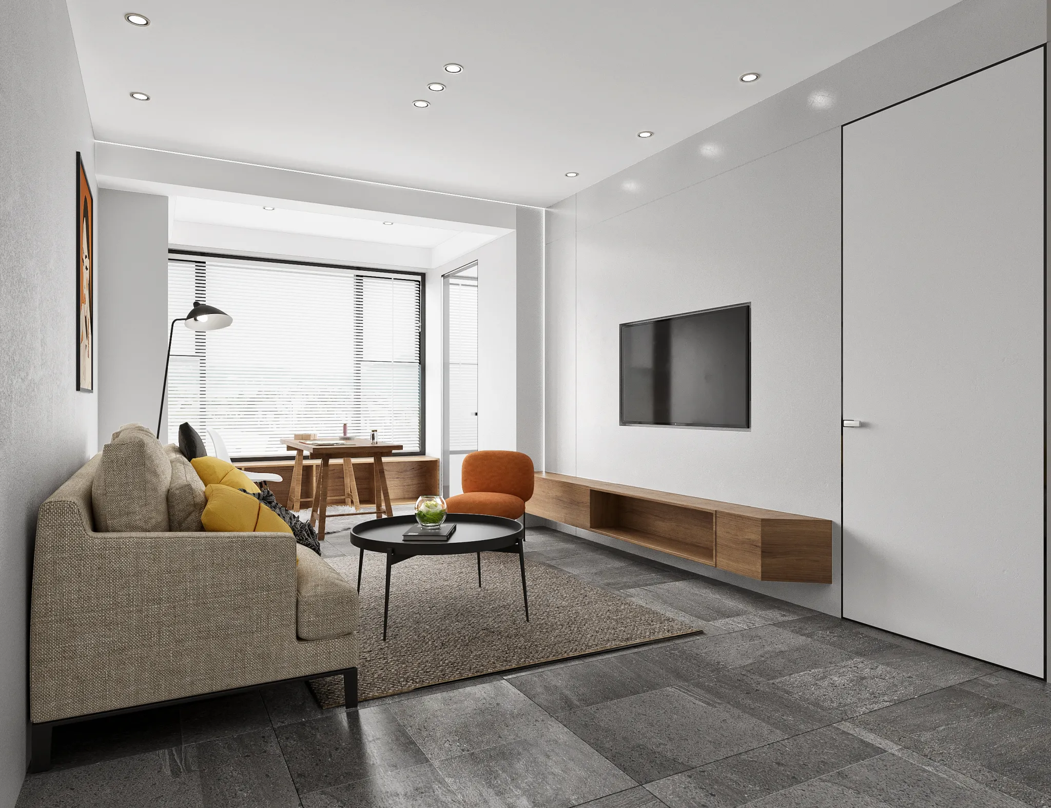 Corona Render Scene – Living Room 3D Models – 0003
