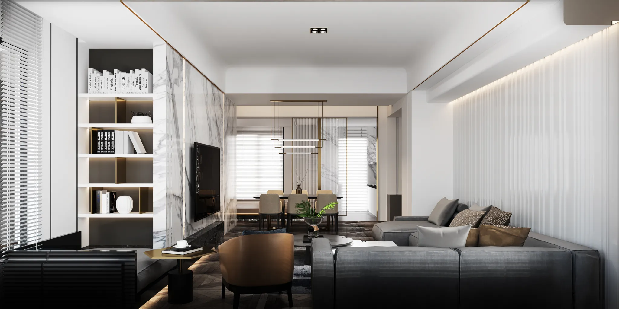 Corona Render Scene – Living Room 3D Models – 0005