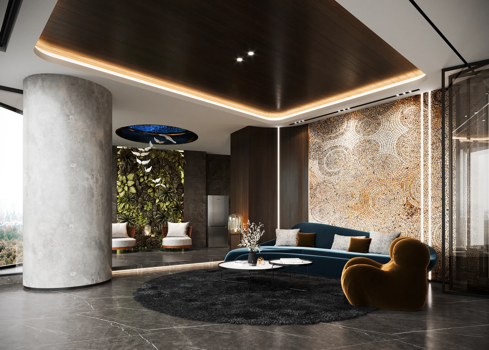 Corona Render Scene – Living Room 3D Models – 0006