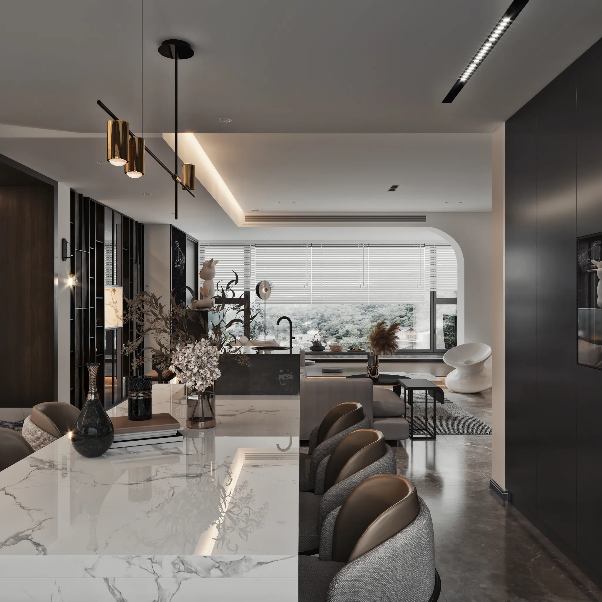 Corona Render Scene – Living Room 3D Models – 0010