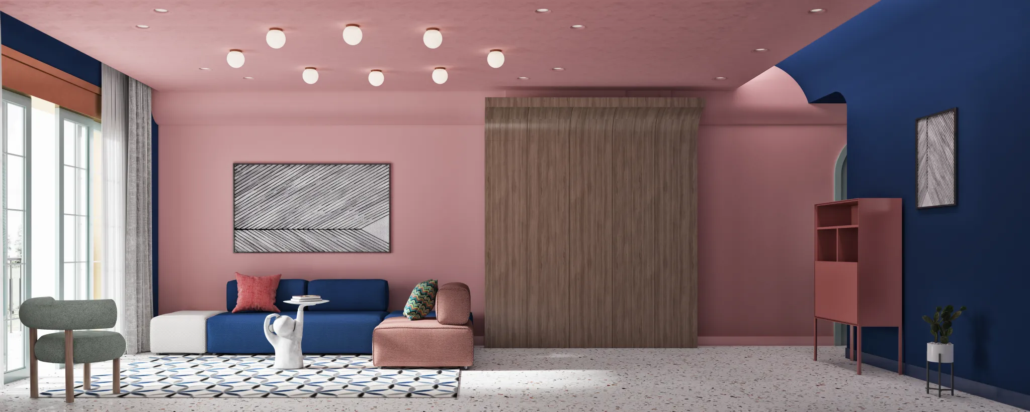 Corona Render Scene – Living Room 3D Models – 0013