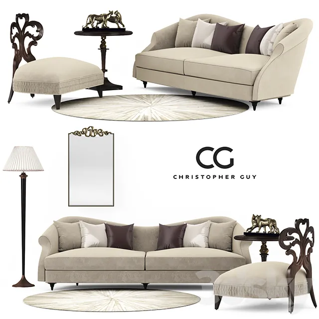 Furniture – Sofa 3D Models – Christopher set sofa