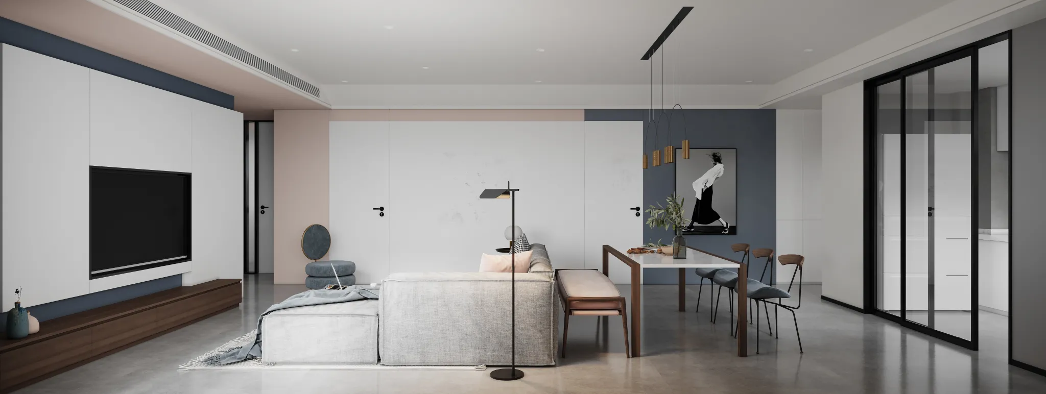 Corona Render Scene – Living Room 3D Models – 0018