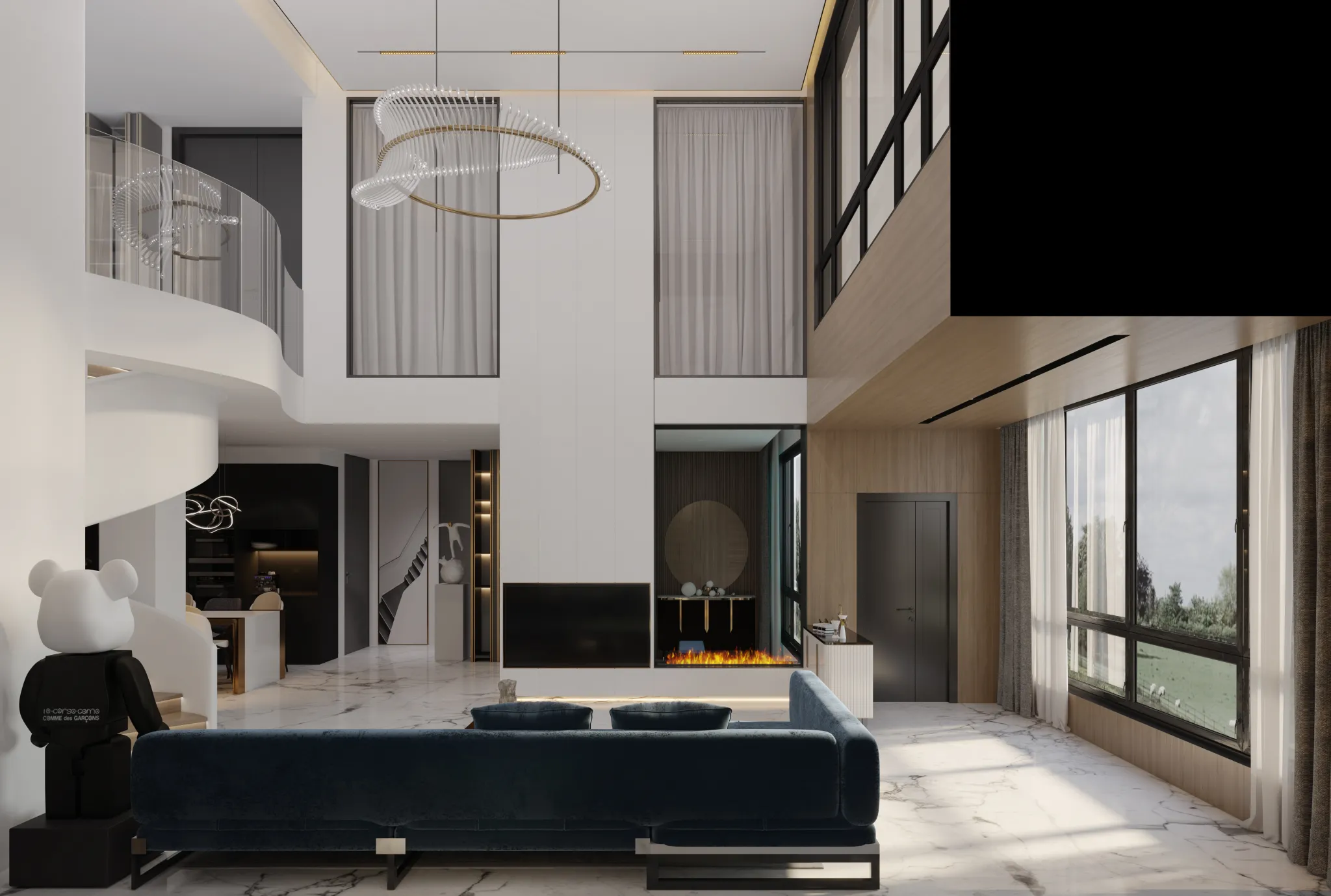 Corona Render Scene – Living Room 3D Models – 0021