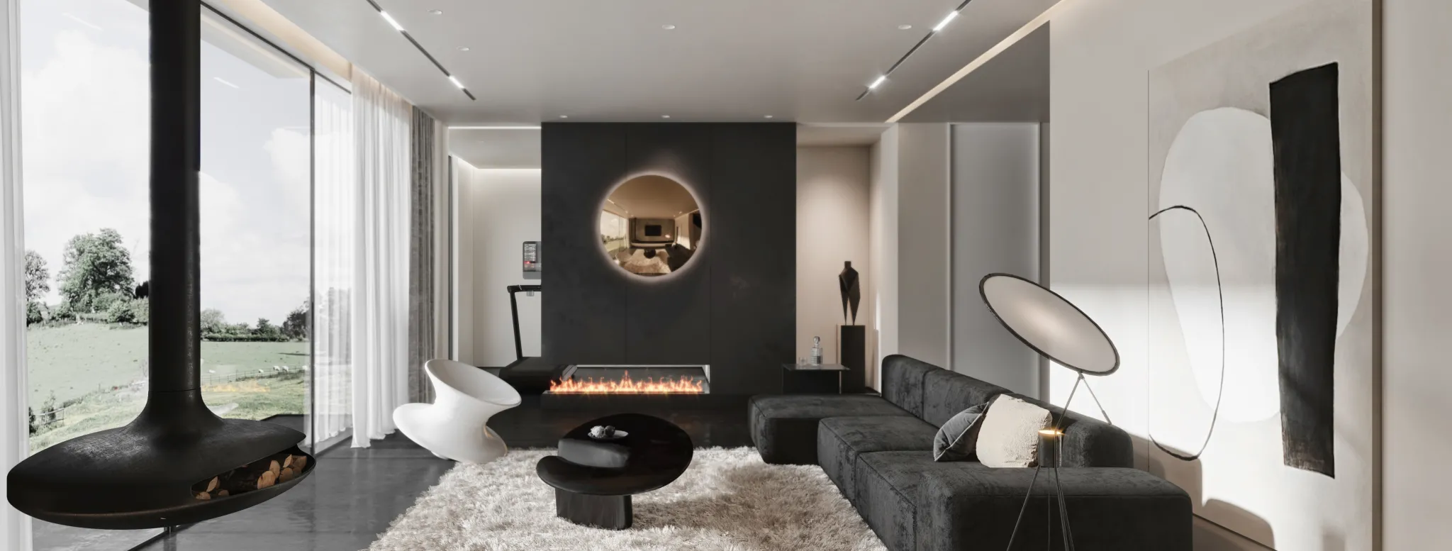 Corona Render Scene – Living Room 3D Models – 0028