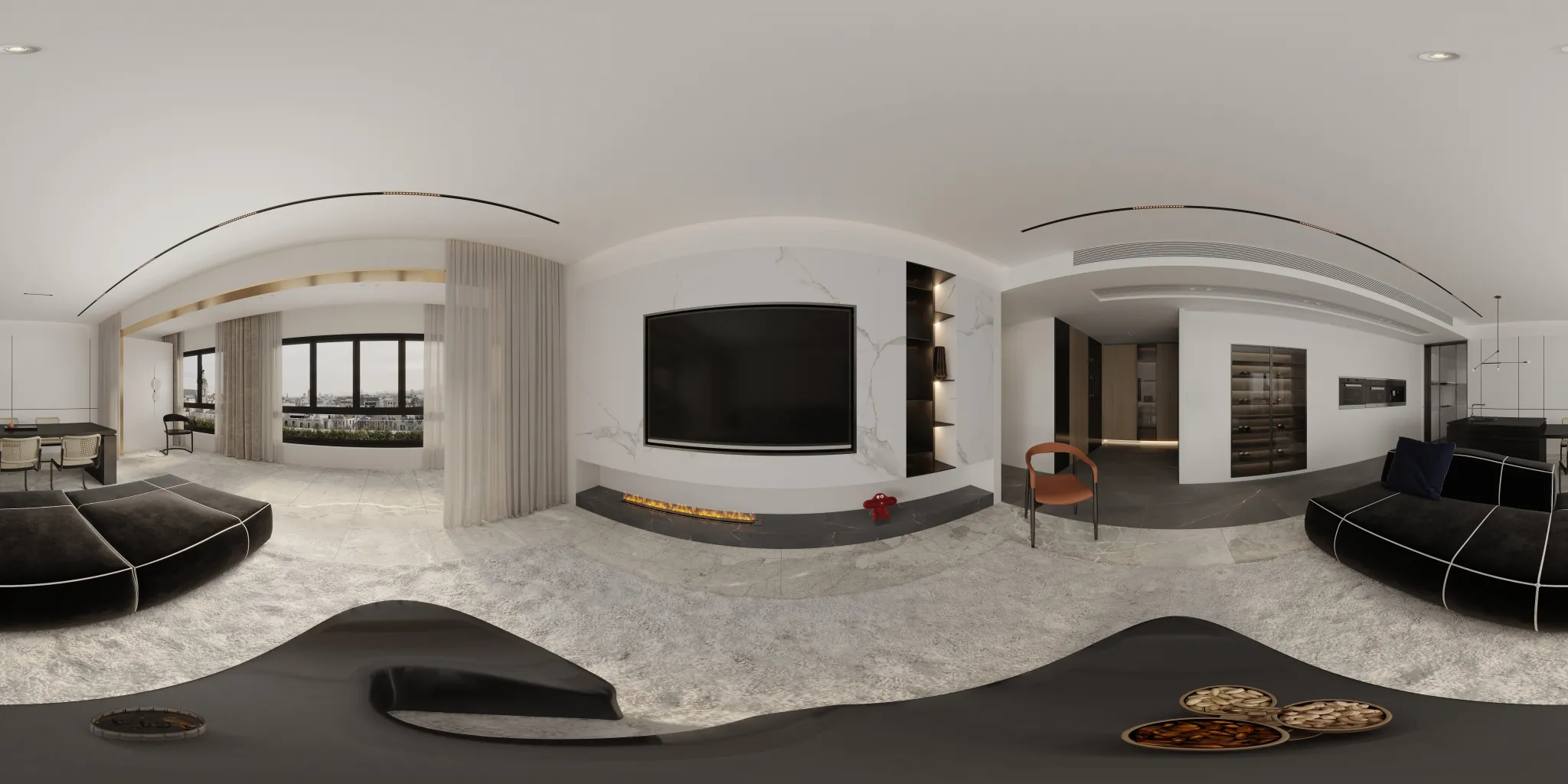 Corona Render Scene – Living Room 3D Models – 0029
