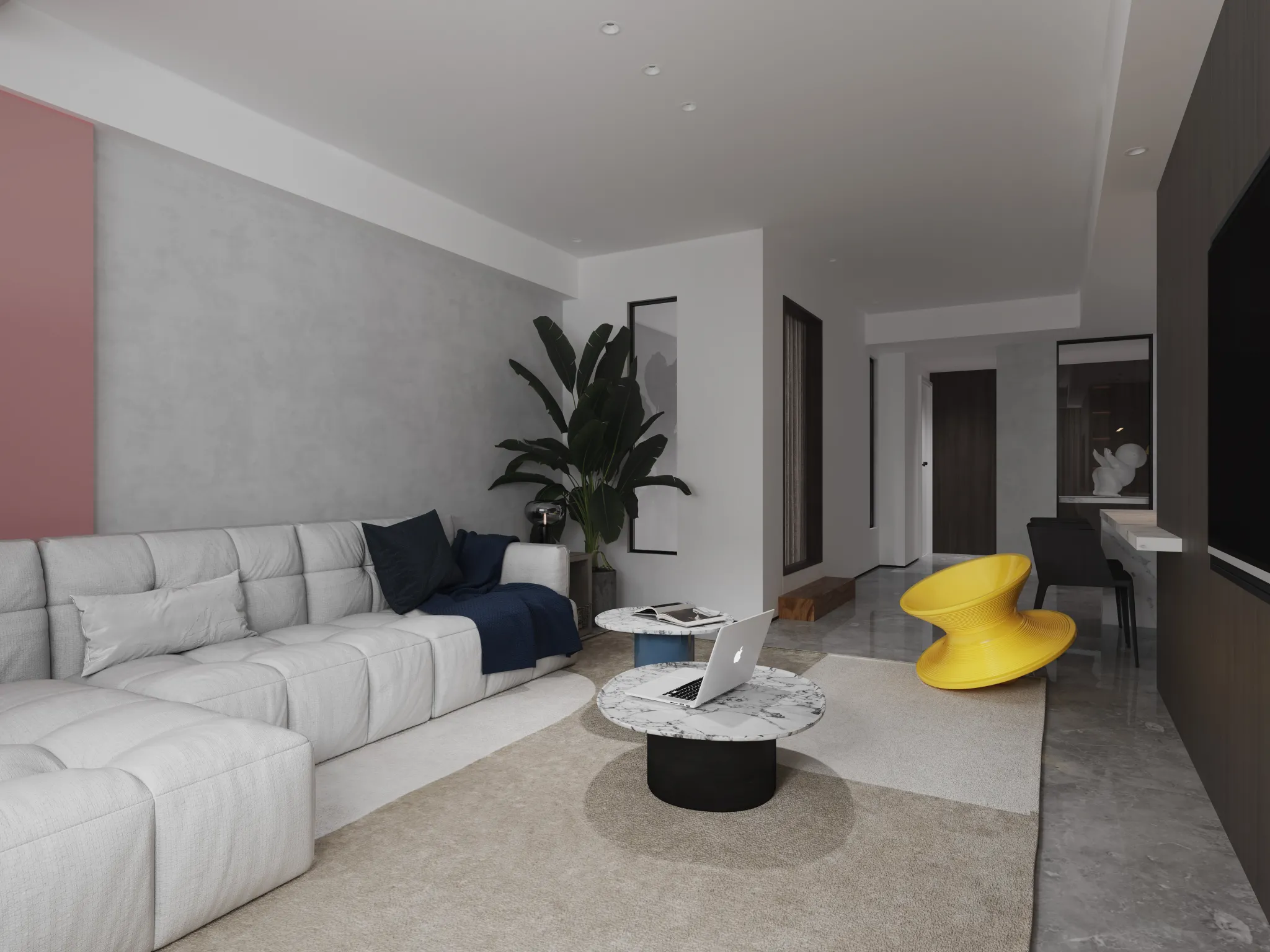 Corona Render Scene – Living Room 3D Models – 0031