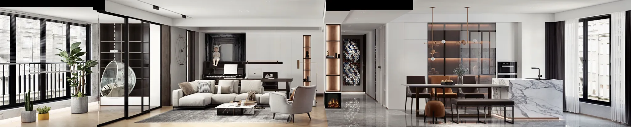 Corona Render Scene – Living Room 3D Models – 0032