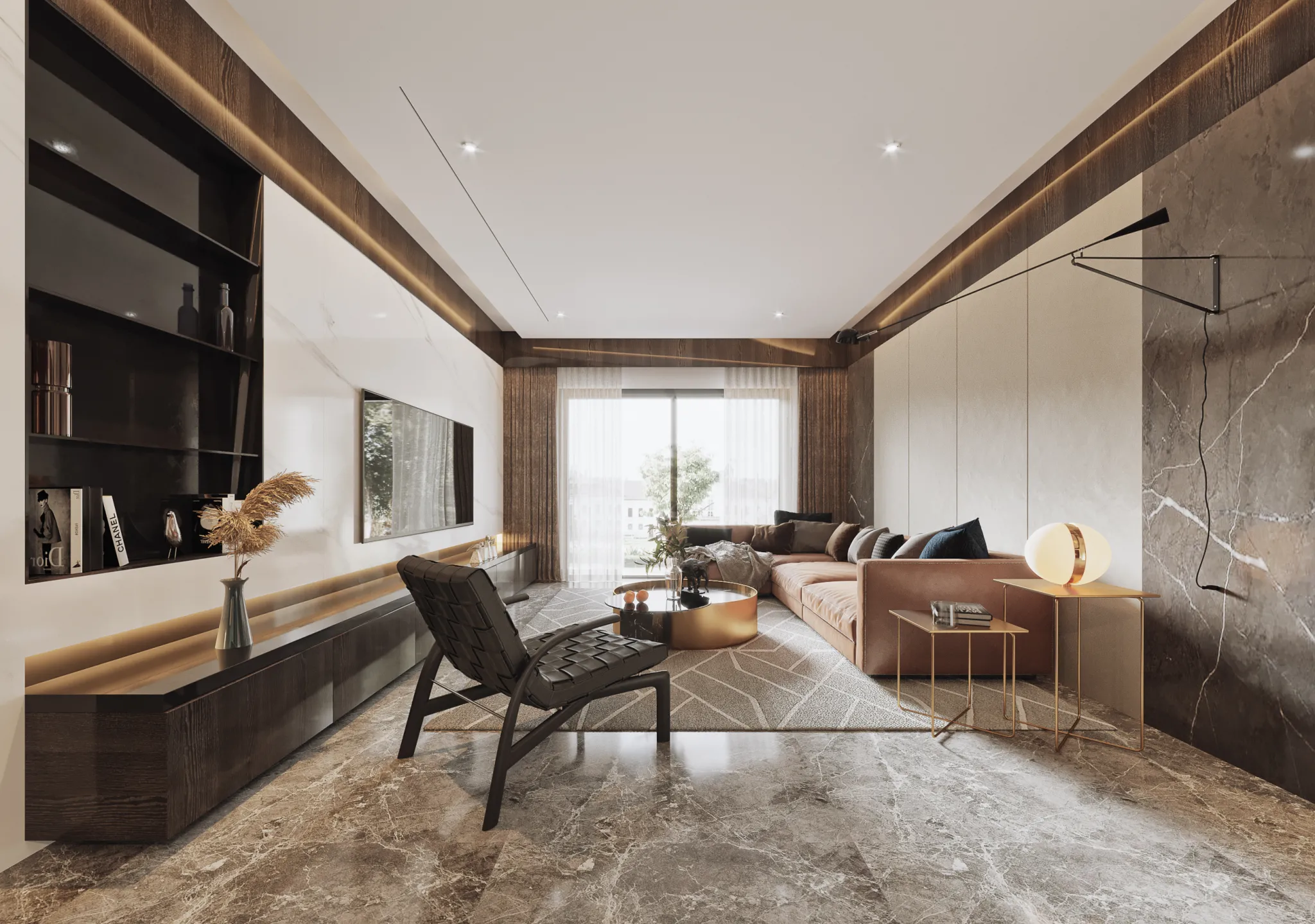 Corona Render Scene – Living Room 3D Models – 0036