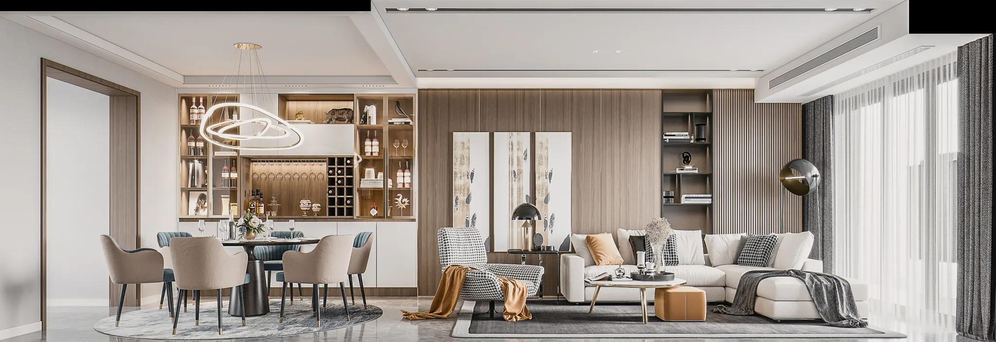 Corona Render Scene – Living Room 3D Models – 0045
