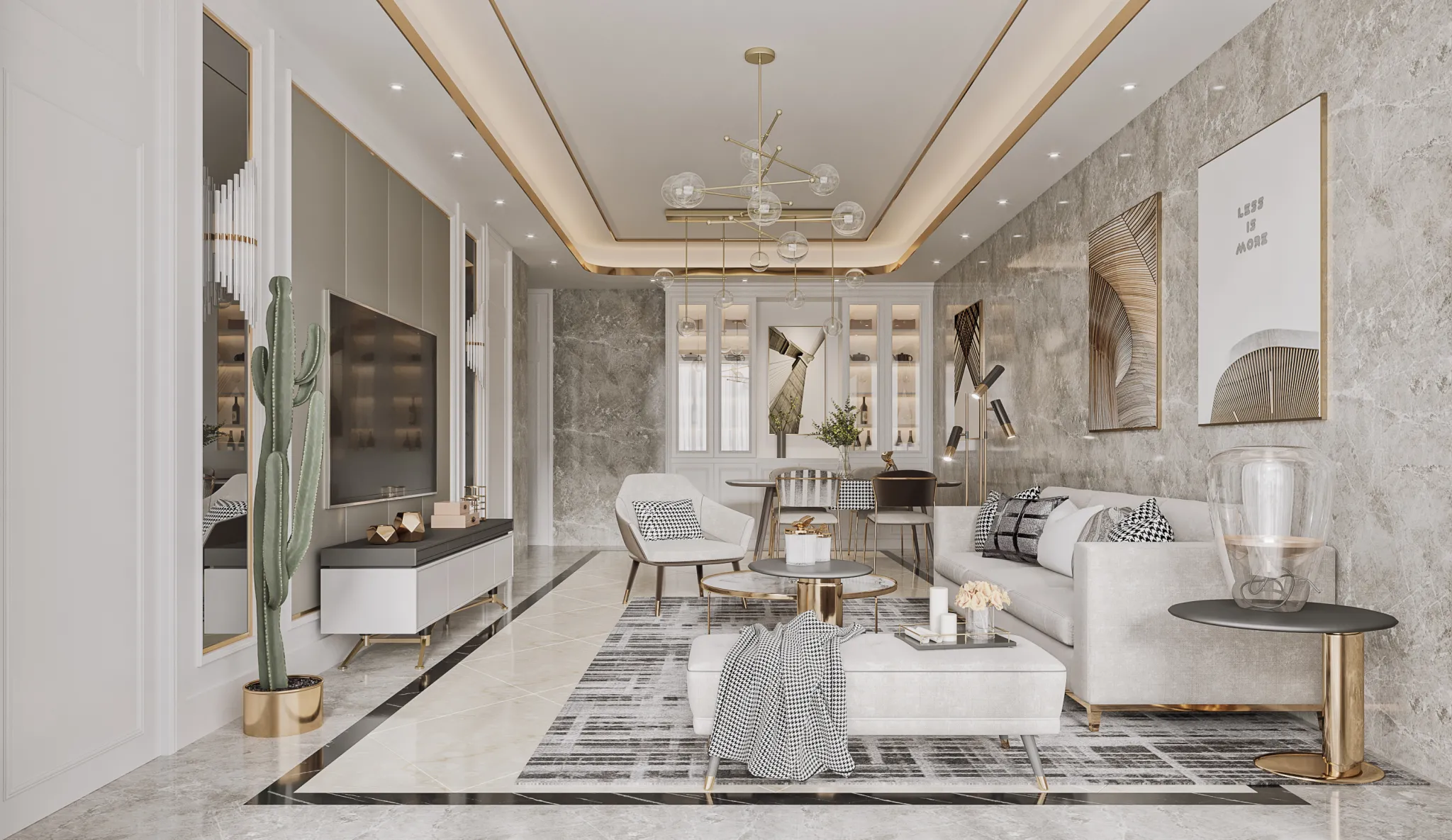 Corona Render Scene – Living Room 3D Models – 0051