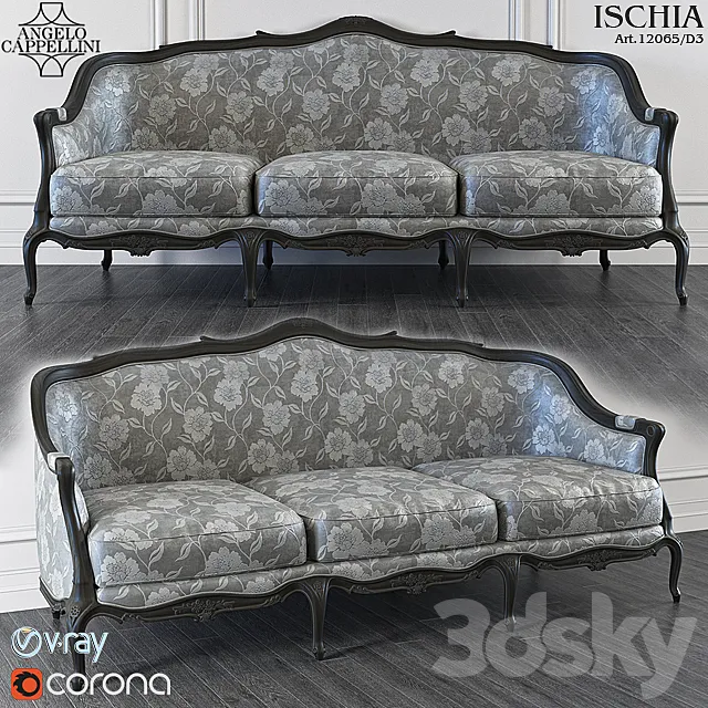 Furniture – Sofa 3D Models – Classic Sofa ISCHIA by Angelo Cappellini