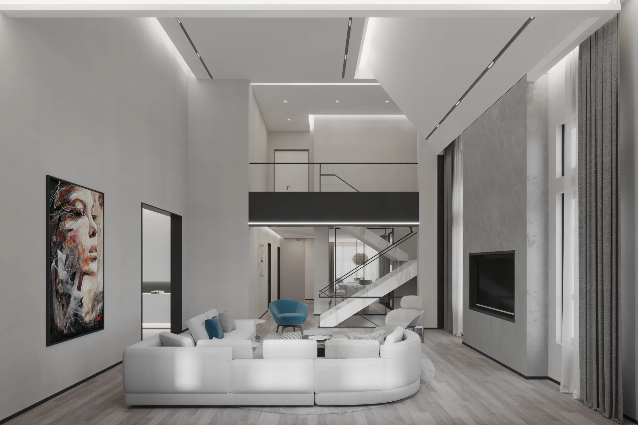 Corona Render Scene – Living Room 3D Models – 0061
