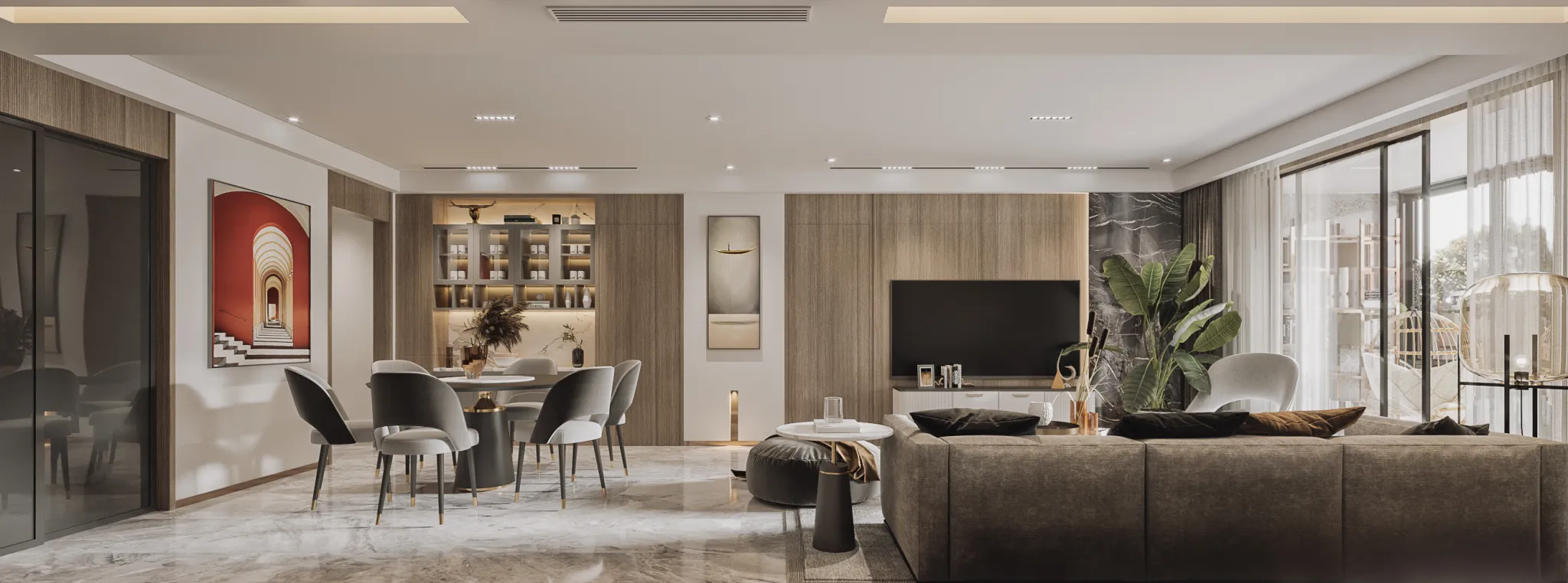 Corona Render Scene – Living Room 3D Models – 0064