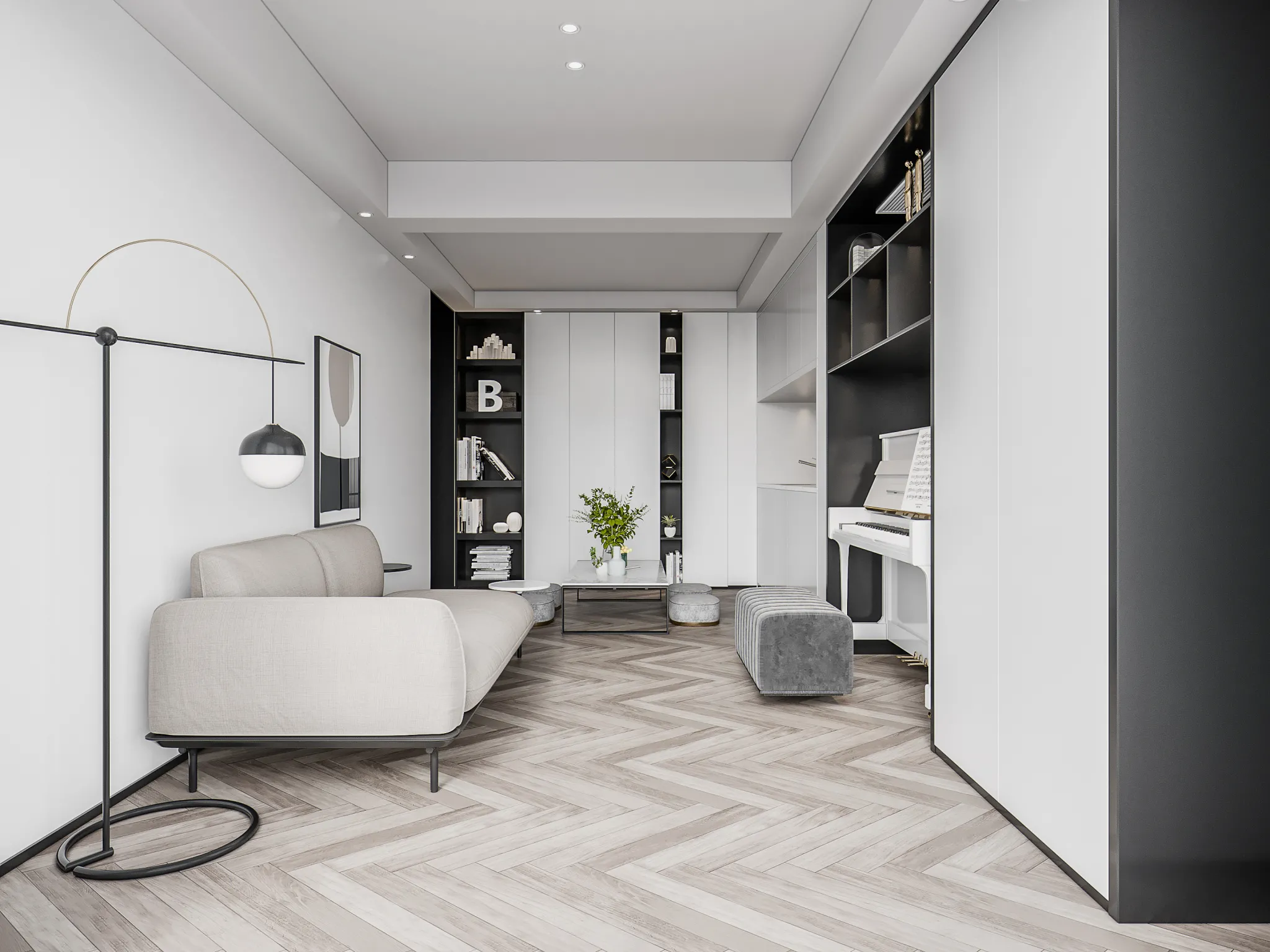Corona Render Scene – Living Room 3D Models – 0070