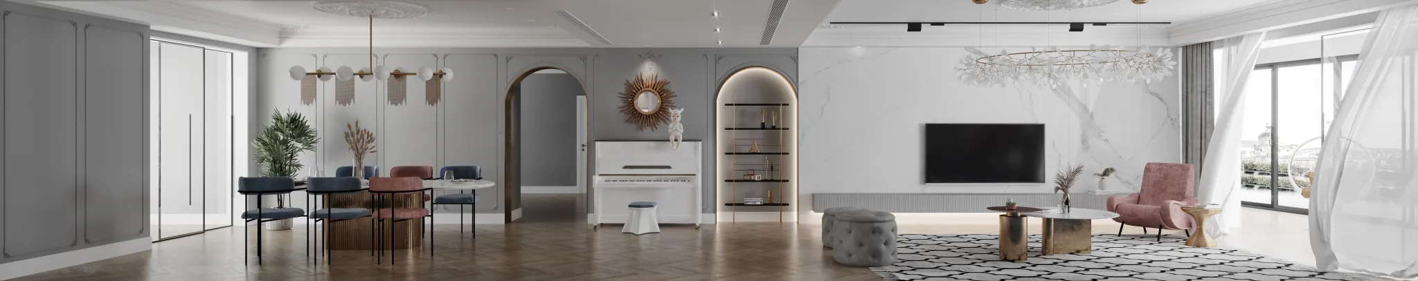 Corona Render Scene – Living Room 3D Models – 0071