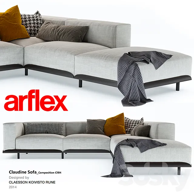 Furniture – Sofa 3D Models – Claudine Sofa CLL 05