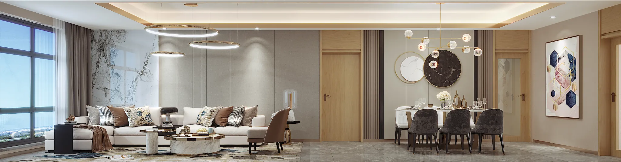 Corona Render Scene – Living Room 3D Models – 0075