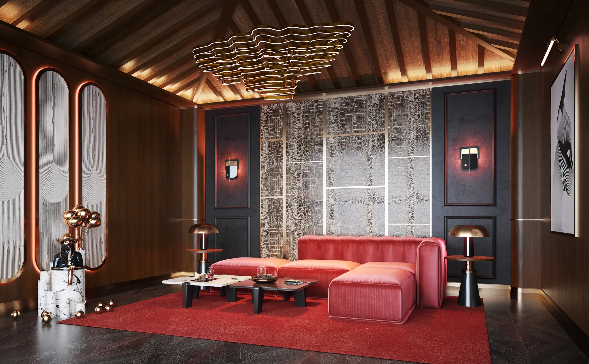 Corona Render Scene – Living Room 3D Models – 0083