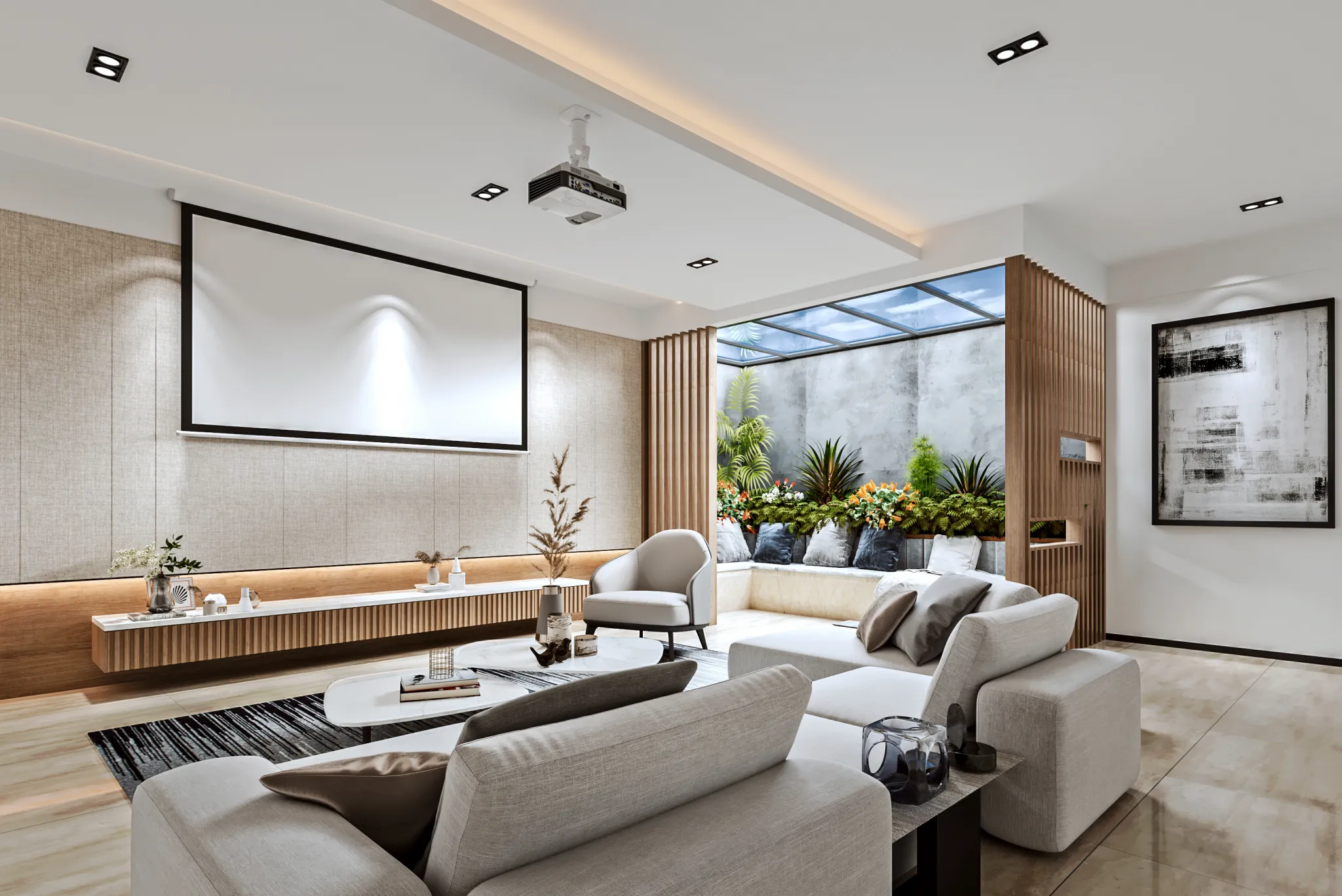 Corona Render Scene – Living Room 3D Models – 0092