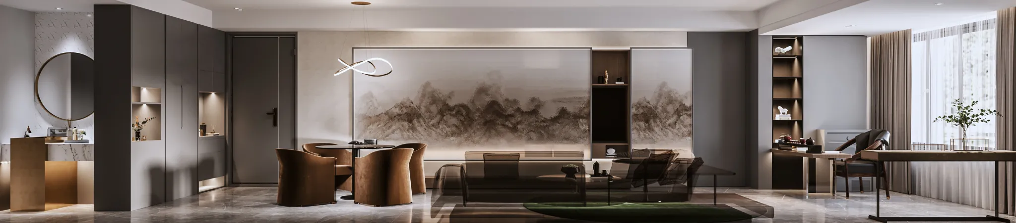 Corona Render Scene – Living Room 3D Models – 0099
